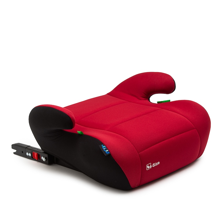 Inaltator auto Juju Jazzy Booster i-Size ISOFIX, Negru-Rosu