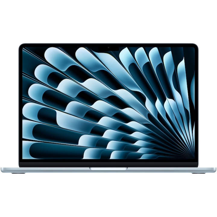 Apple MacBook Air 13' cu procesor Apple M5, 10 nuclee CPU, 8 nuclee GPU, 16GB RAM, 512GB SSD, Sky Blue, Tastatura Internationala, Manual RO