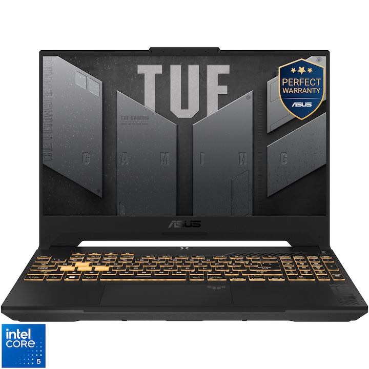 Laptop Gaming ASUS TUF F17 FX707VJ cu procesor Intel® Core™ 5 210H pana la 4.8GHz, 17.3', Full HD, 144Hz, IPS, 16GB DDR4 RAM, 512GB SSD, NVIDIA® GeForce RTX™ 3050 6GB GDDR6, No OS, Mecha Gray